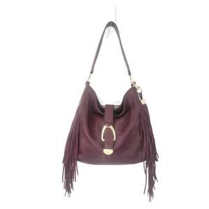 G.I.L.I. Bordeaux Women's Burgundy Leather Hobo with Fringe
